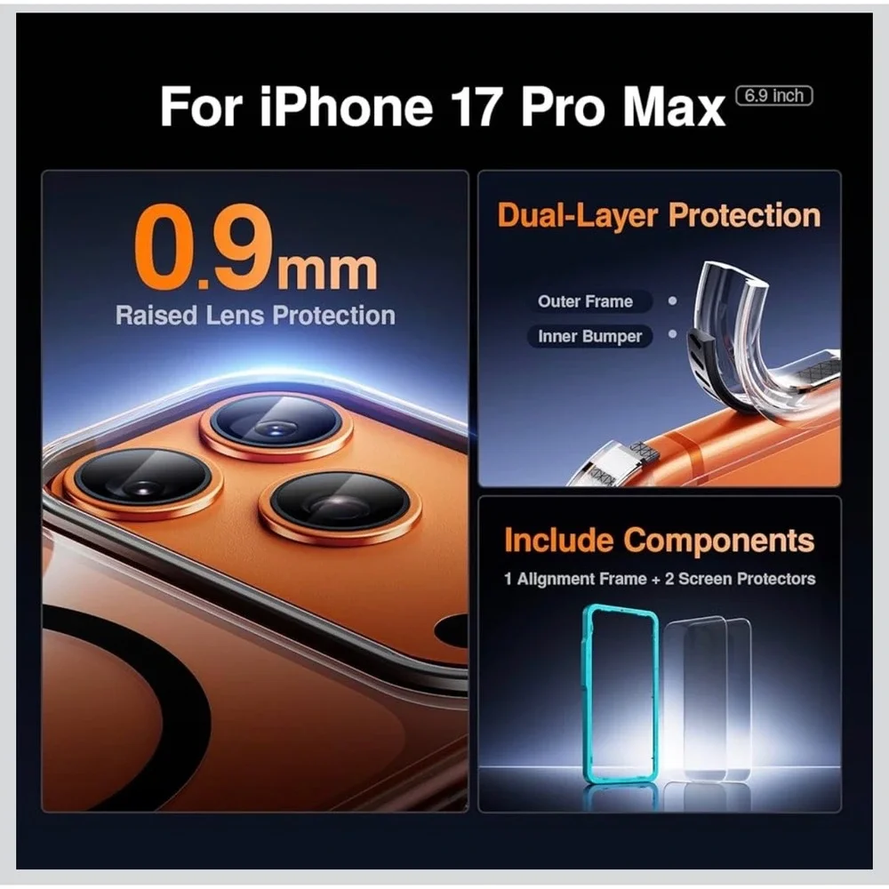 SmartDevil Pro Case‎ Protection iPhone 17 Max Black Magnetic Drop-Resistant New
